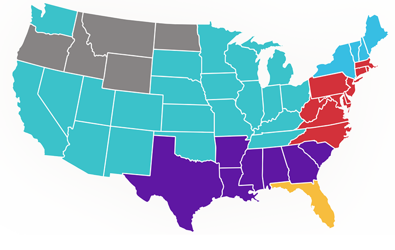 distributors & Vending map